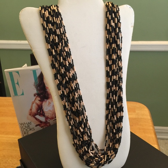 H&M Jewelry - H&M Bamboo and Bead Long Necklace.